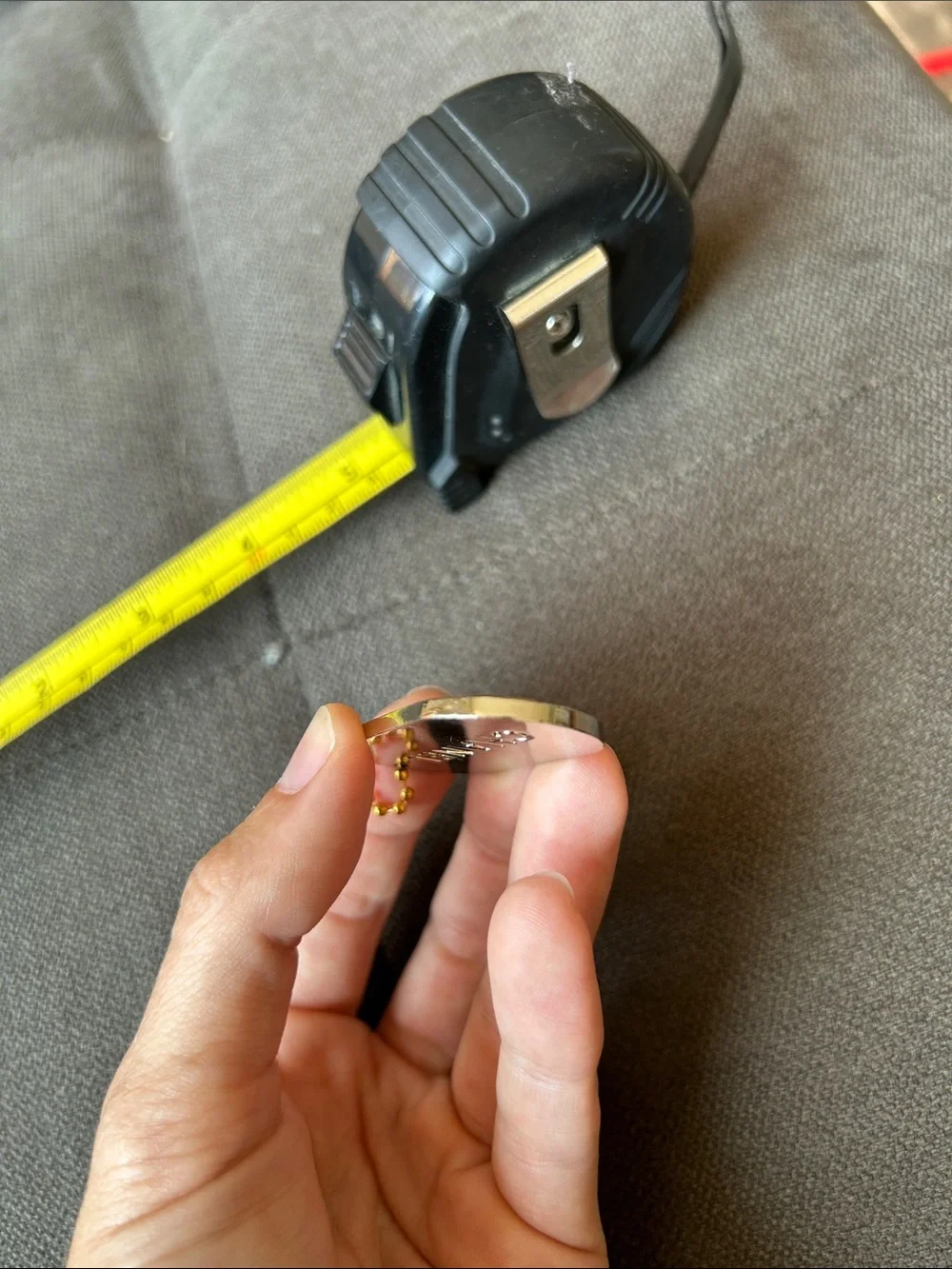 CHANEL Enamel and Gold Leaf Stripe Dog Tag